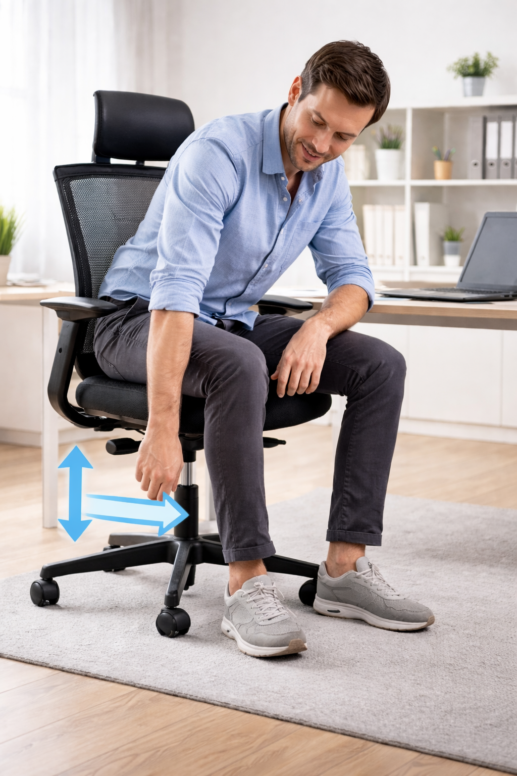 Wechsel zwischen Sitzen, Stehen und Bewegung